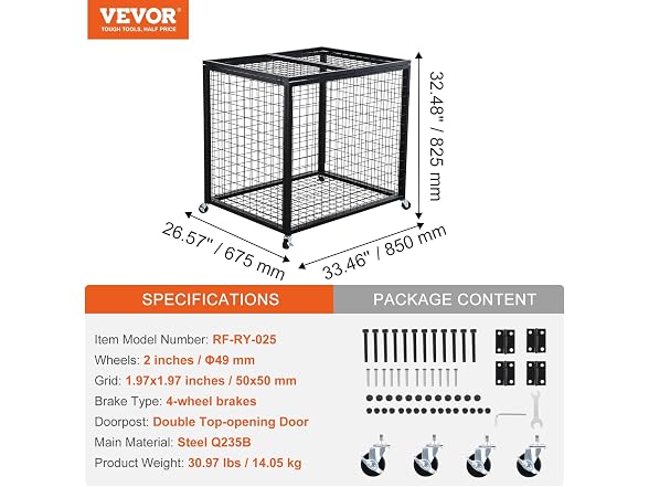 Rolling Sports Ball Storage Cart, Basketball