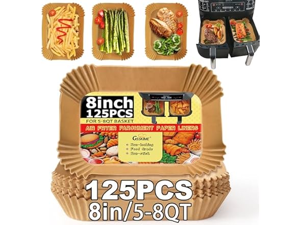 Disposable Air Fryer Liners, 125PCS