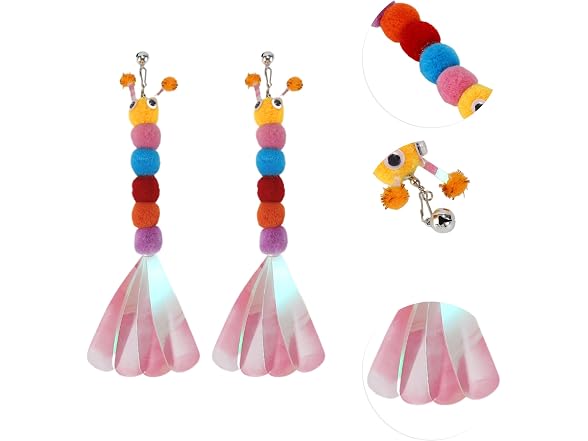 2pcs Cat Wand Replacement for Pet Interactiv