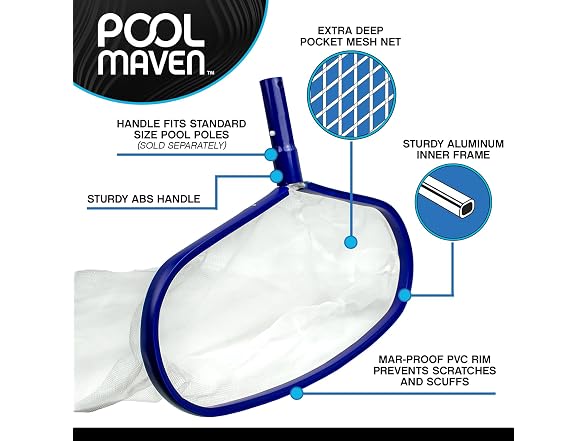 Aluminum Swimming Pool Leaf Rake - Gallery 2