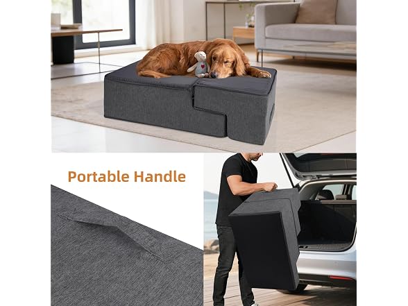NAPWAYS Dog Stairs for Small Dogs, 18"
