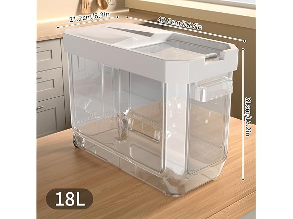 Cetomo 18L*2 Plastic Grains Storage Container(2 Pack)