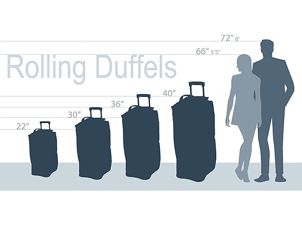 Rockland Rolling Duffel Bag- Your Choice