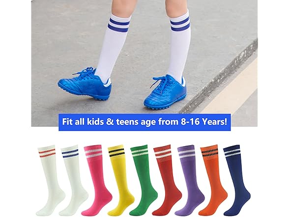 6 Pack Youth Soccer Socks
