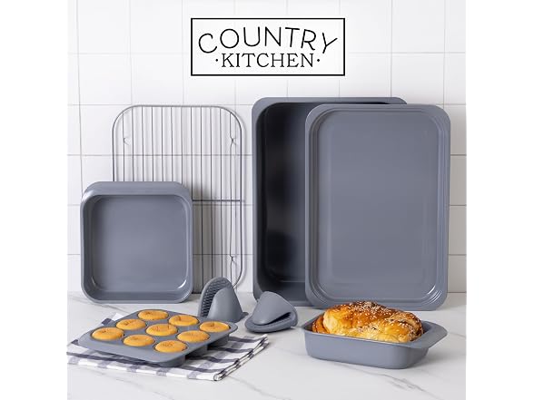 8-Piece Nonstick Stackable Bakeware Set