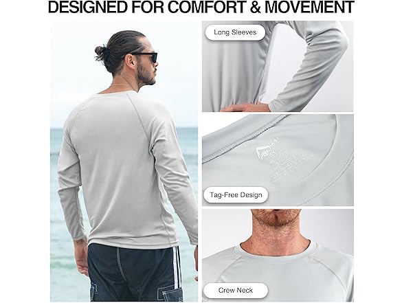 Kanu Men's Gray L/S Rashguard (S)