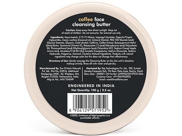 mCaffeine Coffee Face Cleansing Butter
