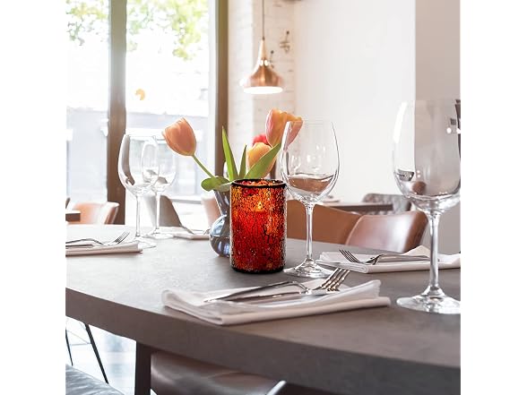 AGLARY 5”Battery Operated Mosaic Glass Flameless C