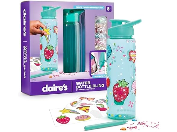 Claires Water Bottle Bling Decorating Set