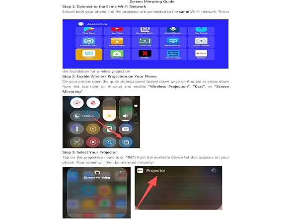 LJYT 1080P Portable Projector