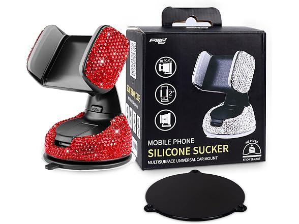 eing Car Phone Mount Bling Crystal Cell