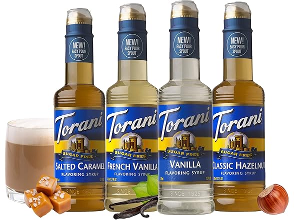 Torani Sugar Free Syrup, Coffeehouse Variety