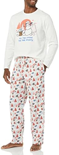 Amazon Essentials Disney | Marvel | Star Wars Men's Flannel Pajama Sleep Sets, Star Wars Mando Winter - Mens, X-Large