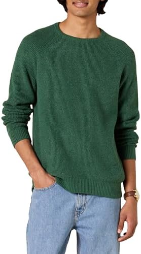 Amazon Essentials Men's Long-Sleeve Soft Touch Crewneck Sweater, Green, X-Large