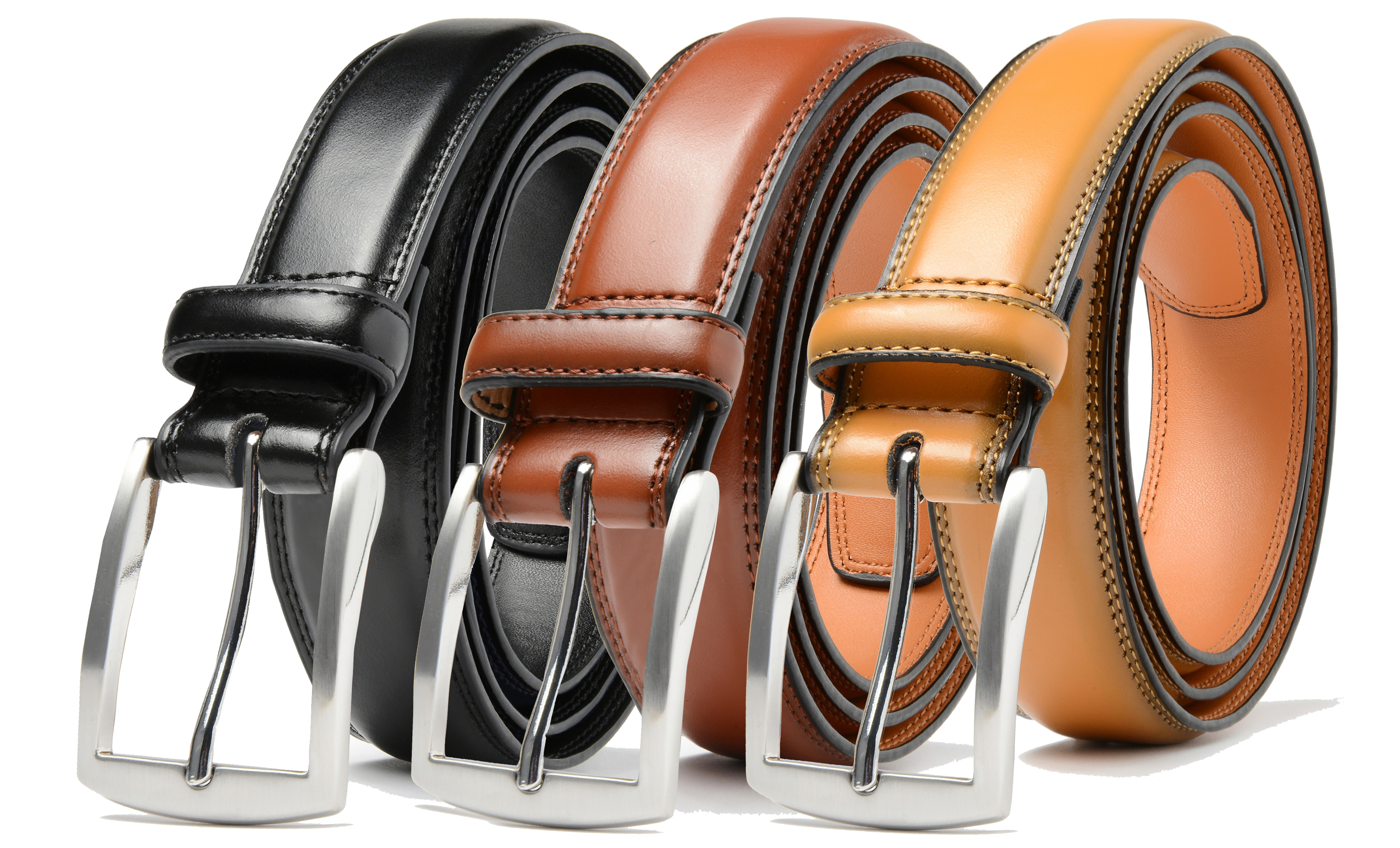 1, 2, 3, 4, 6-Pack Leather Dress Belt - Gallery 52