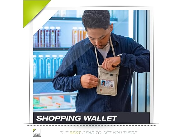 Lewis N. Clark RFID Blocking Stash Neck Wallet 739559