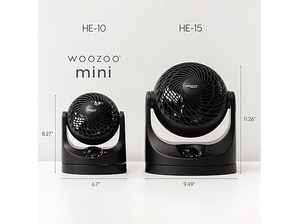 IRIS WOOZOO Desk Fan Black