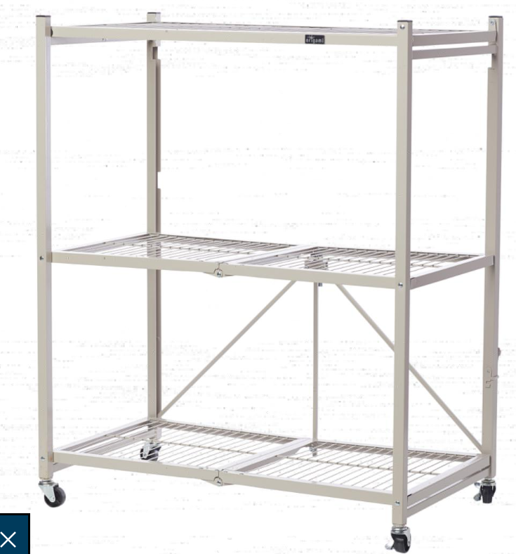 J&V Textiles Foldable 3-Tier Matte Metal Cart - Gallery 11