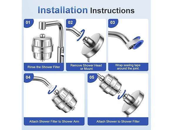 25 Stages Shower Filter with 3 Cores