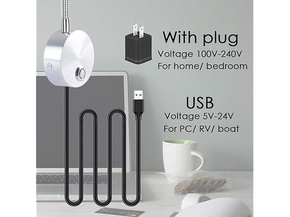 2 Pack Dimmable Bedside Reading Light