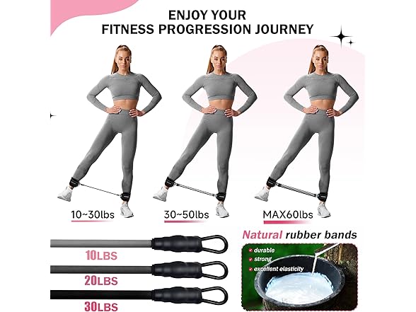 KICOSOADT Ankle Resistance Bands