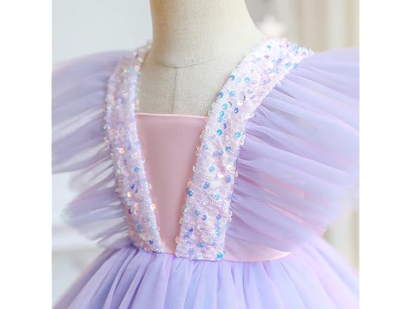 Ttyaovo (2-3T) Flower Girl Tulle Birthday Dress