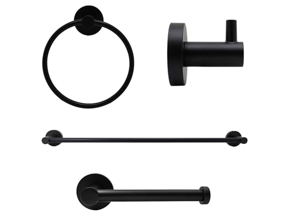 Westbrass A101-62 Modern 4-Piece Bathroom Hardware Set