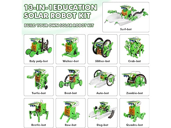 STEM 13-in-1 Education Solar Power Robots Toys