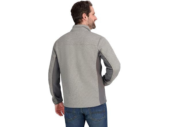 Reebok Men Mock Neck Zip-up Textured Fleece Jacket