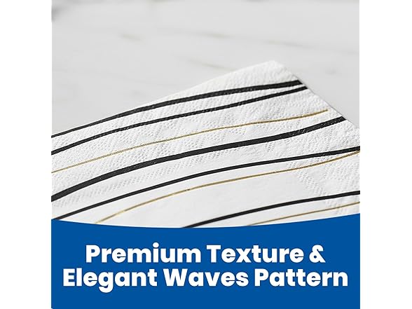 Waves Paper Napkins 6.5" 20pk
