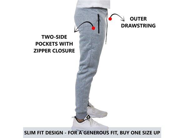 3Pk Mens Fleece-Lined Jogger Pants