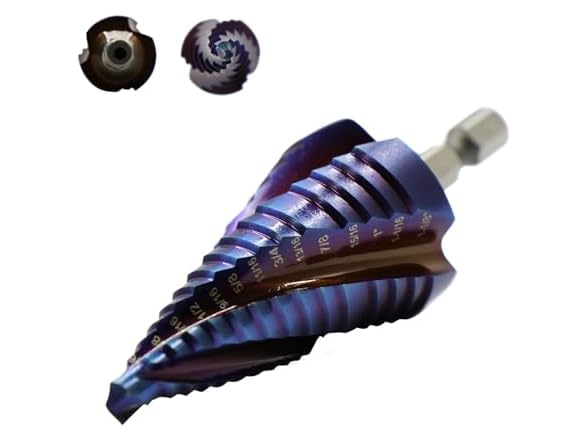 talaze Talaze Three Spiral Flute Step Drill Bi