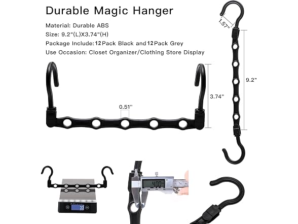 HAOWWLAI 24 Pack Space Saving Hangers