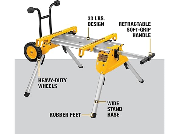 DEWALT DW7440RS Table Saw Stand, Rolling Stand