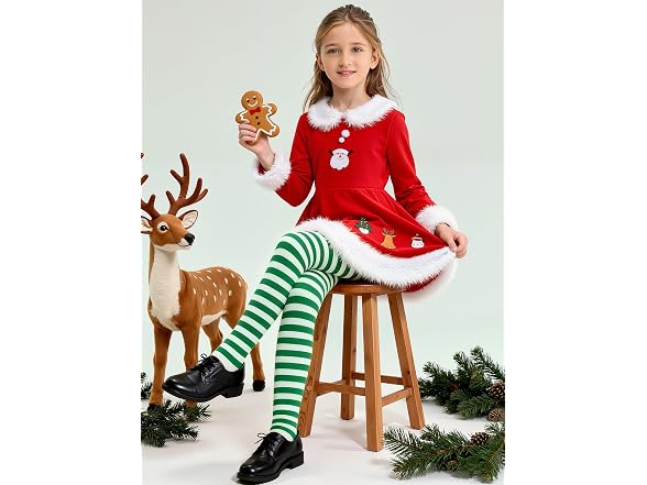 SOMSOC Kids (OS) 3-Piece Christmas Candy Cane Stri
