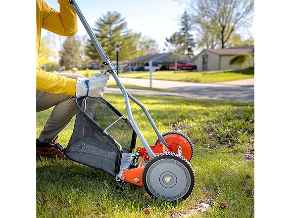 14-Inch/16-Inch Reel Lawn Mower Grass Catcher