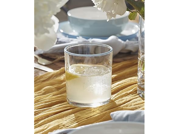 Oneida Glassware, 24 Seven Turquoise Tumbler, Set of 6