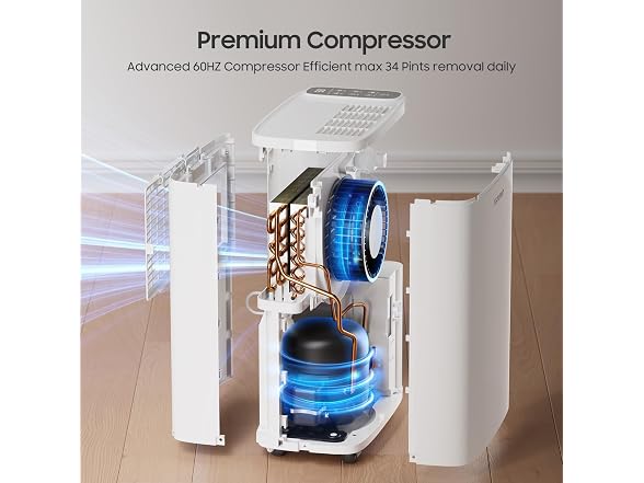 ASAHWo 2500 Sq Ft Dehumidifier