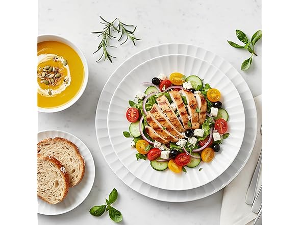 QUANSHANGJU 16-Piece Bone China Dinnerware Set