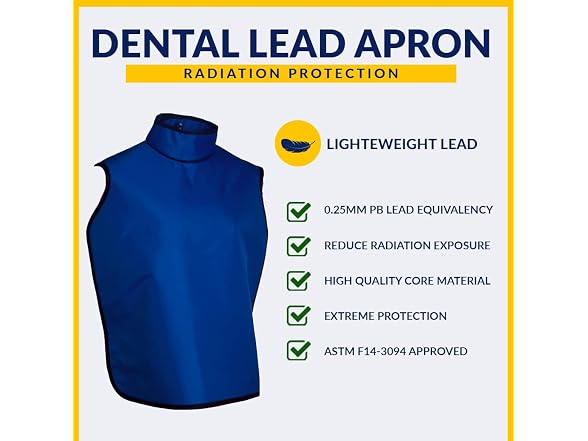 Quick Ship Lead Dental Radiation Apron