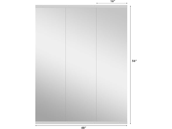 56''x16'' 3PCS Mirrors for Home Gym