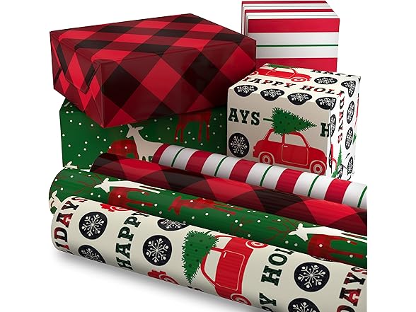 Image Arts Christmas Gift Wrap 4pk
