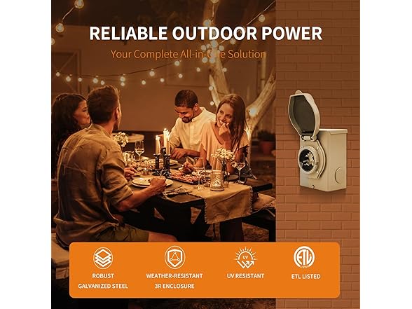 enSkate 50A Generator Inlet Box SS2