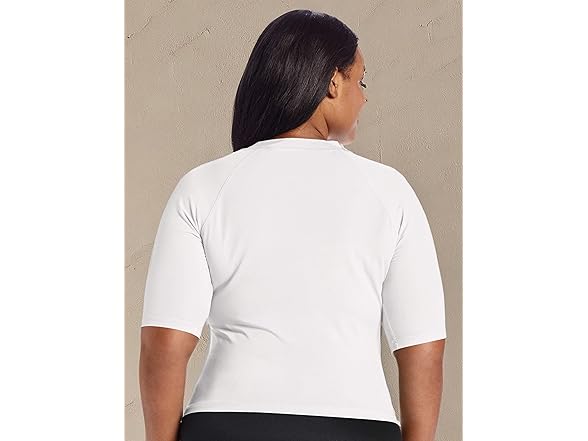 Kanu Surf Women's Plus UPF50 Rash Top Wht (3X)