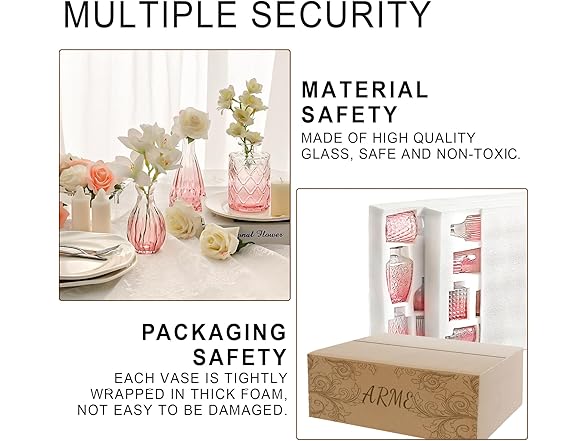 Arme Glass Bud Vase Set of 32 Pcs