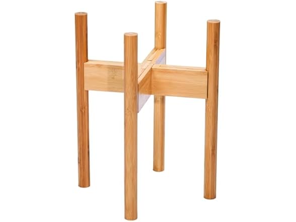 Bamboo Plant Stand Adjustable 8-11"