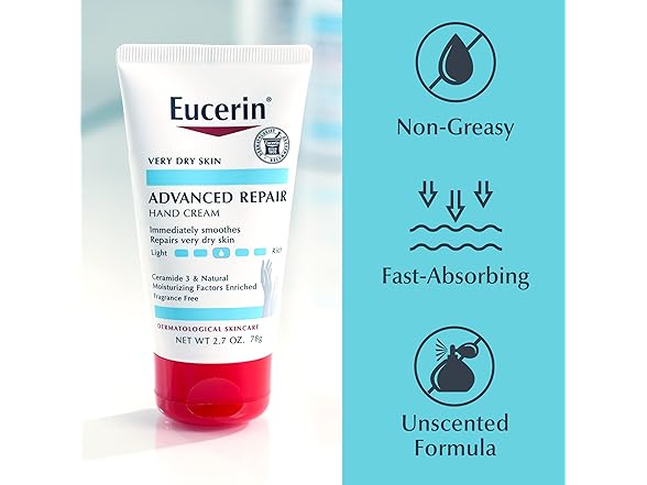 Eucerin Hand Cream Travel Size, 2.7oz 3pk