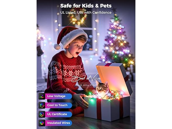 Brightever Outdoor Christmas Lights, 295FT 900 LED