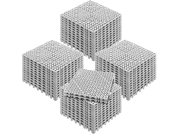 Interlocking Tile 50PCS Gray, Drainage Tiles 12"