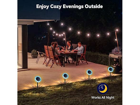 Giunn Solar Sunflower Lights 6pk